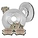 Callahan BRAKE PARTS Front Replacement Calipers and Brake Disc Rotors and Ceramic Brake Pads + Hardware Brake Kit For 2005 - 2008 Dodge Dakota | 2006 - 2009 Mitsubishi Raider