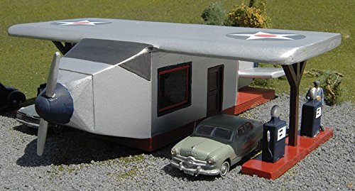 Bachmann Industries Resin Buildings-Roadside U.S.A Airplane Gas Station