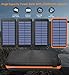 Solar Phone Charger, 25000mAh Portable External Battery Power Bank with 4 Foldable Solar Panels,Dual 5V/2.1A USB Output,Flashlights/Splashproof/Dustproof/Shockproof