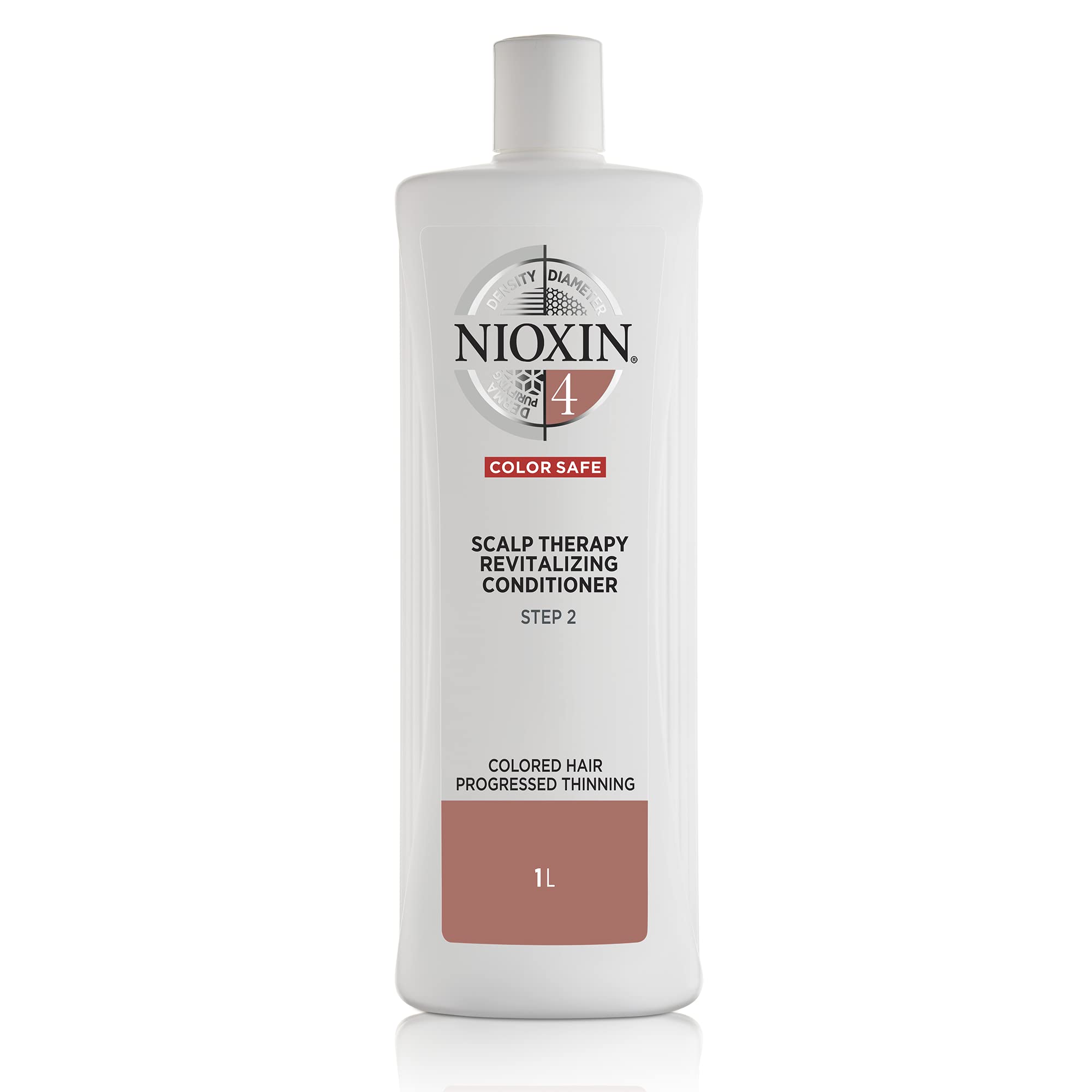 Nioxin 3-Part System, System 4 Coloured Hair with Progressed Thinning , Hair Thickening Treatment, Scalp Therapy, Conditioner 1L