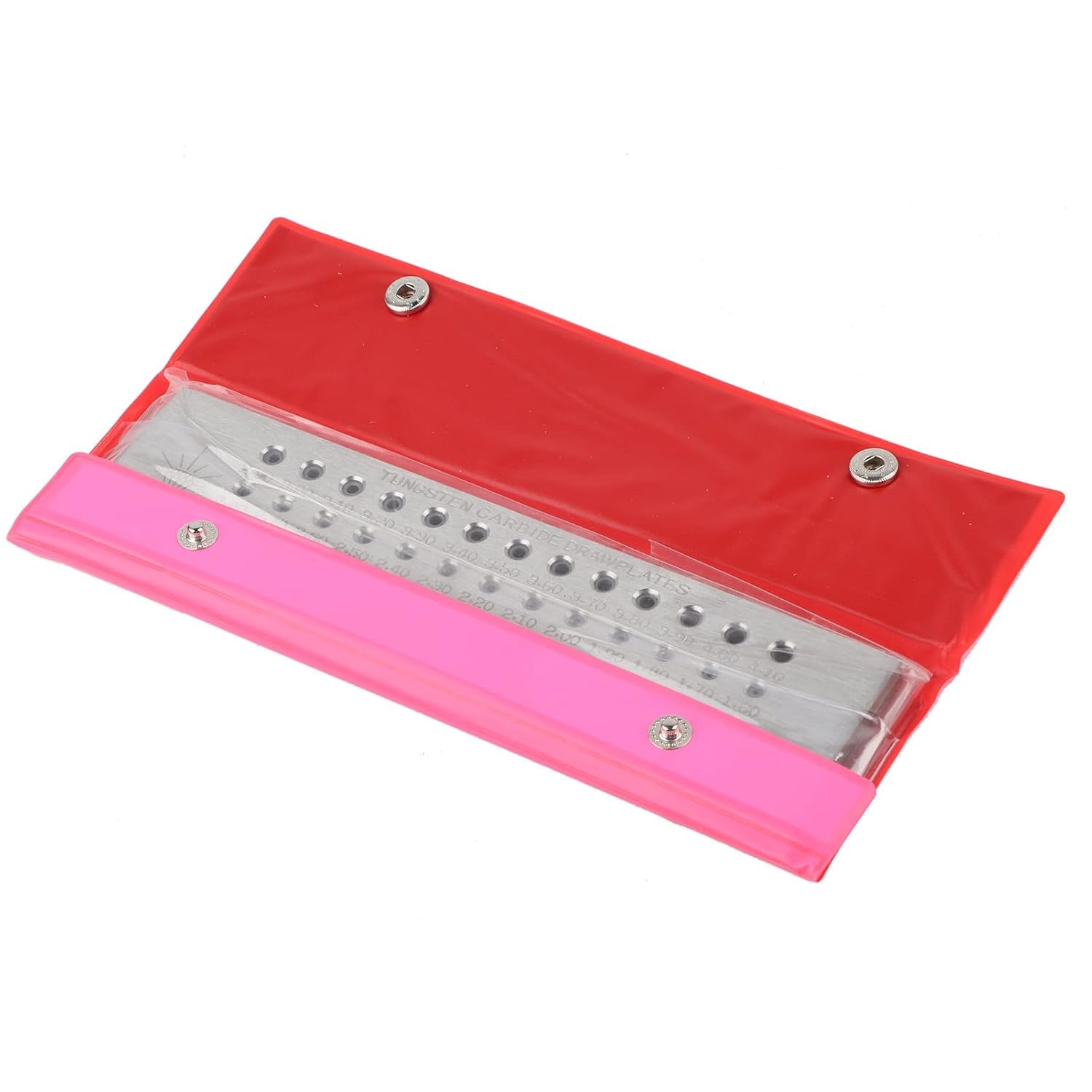Tungsten Carbide Wire Drawplate with 52 Round Holes 0.26 to 4.10mm for Jewelry Making Portable Jewelry Tool