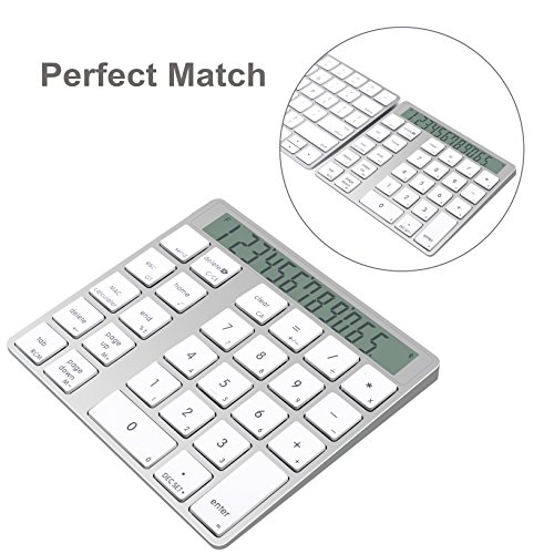 Cateck 2-in-1 aluminum bluetooth 28 keys wireless magic keypad &a…