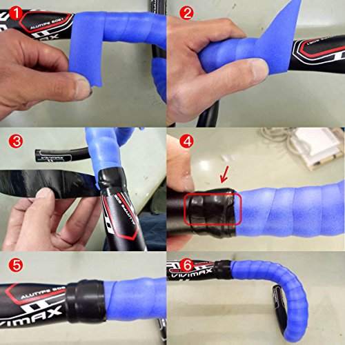 Bicycle Handlebar Tape Gel Bar Tape Wrap for Road Bikes and Cycling (Pink)