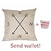Iuhan Fashion Compass Linen Throw Pillow Case Cushion Cover Home Decor+Wallet