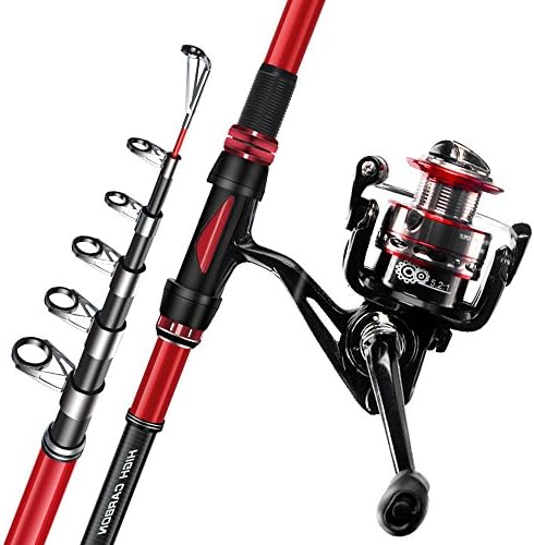 handing Hard Ultralight Fishing Rod Combos with Telescopic Fishing Pole Spinning Reels for Travel Saltwater Freshwater Fishing Bass Trout