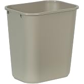 Rubbermaid Commercial Standard Series Wastebaskets, 15" x 10.3" x 14.4", Beige