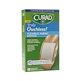 Curad Truly Ouchless Flexible Fabric Bandage, Extra Large 1.65 x 4 inch (4.19 x 10.16 cm), 8 ea - 2pc