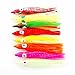 Fishing Lures Squid Skirts Octopus Lures Soft Plastic Trolling Skirt Lure Kit Saltwater Fishing Bait for Bass Trout 3.6inch 35pcs