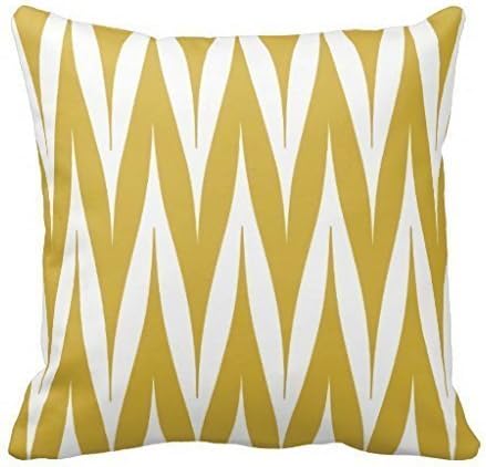 Christmas Present Es Tribal Zigzag Spike Pattern Mustard Yellow Pillow Cover Case Amazon Co Uk Kitchen Home amazon co uk