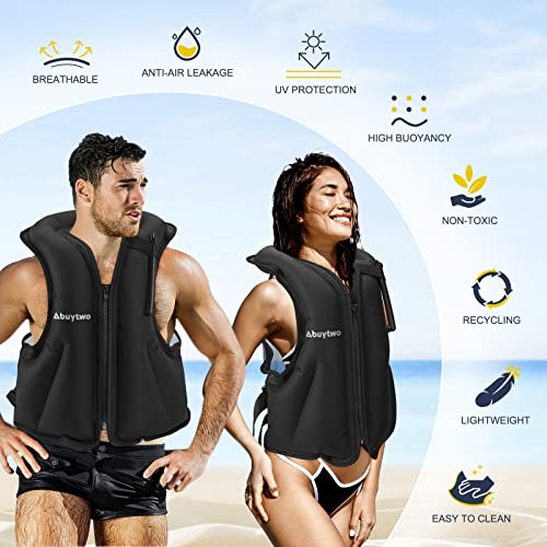 Snorkel Vest for Adults, Abuytwo Inflatable Buoyancy Aid Swim Jackets