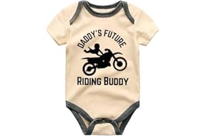 KiddiePro Daddy's Future Riding Buddy Bodysuit Motorcycle Riders Biker Family Riding Partner Baby Clothes Motocross Outdoor A