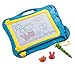 ikidsislands IKS77B [Travel Size] Color Magnetic Drawing Board Kids & Toddlers - Non Toxic Mini Magna Sketch Doodle Educational Toy Boys 1 Pen & 2 Stamps (Blue)