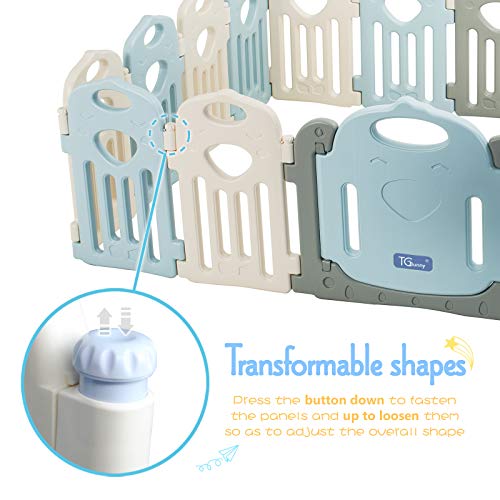 Baby Playpen - Kids 14 Panel Activity Centre Safety Play Yard, Home Indoor Outdoor New Pen