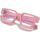 AIEYEZO Square Thick Frame Glasses for Women Men Fashion Blue Light Glasses Trendy Chic Computer Eyeglasses