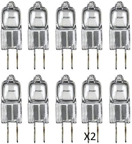 Classic Light Bulb - JC 5 Watt Halogen G4 Bi Pin Lamp (12V) Low Voltage (20 Pack) (5 Watt)