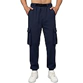 DISLANBO Men's Utility Cargo Jogger Pants - Lightweight, Adjustable Buckle Belt, 5-Pocket Design