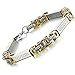 Urban Jewelry Impressive Men's Stainless Steel Bracelet Byzantine Chain, Gold Silver, 9 Inch