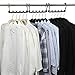SONGMICS Magic Hangers 10 Pack, Heavy Duty Closet Organizer Space Saving Clothing Hangers Hold up to 33 lb 10 Clothes per Hanger, Plastic Gray UCRP23G-10