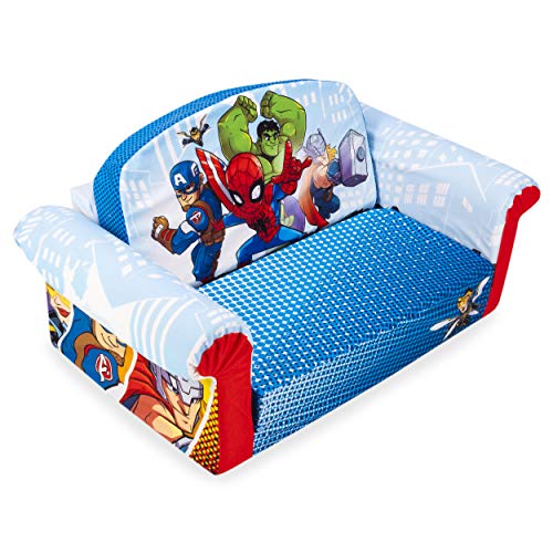 Marshmallow Furniture, Children's 2-in-1 Flip Open Foam Sofa, Marvel Super Hero Adventures, by Spin Master - Thumbnail 6