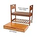 C&AHOME 3-Tier Shoe Rack Bench, Entryway Storage Shelf Holds up to 240LBS, Bamboo Shoe Organizer, 20.5