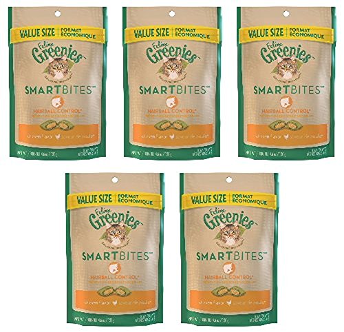 Greenies Smartbites Hairball Control Chicken 23oz (5 x 4.6oz)