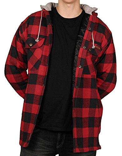 red flannel jacket with hood