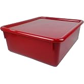 Romanoff Double Stowaway Tray with Lid, Red