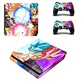 Vanknight PS4 Slim Vinyl Skin Decal Stickers Set for PlayStation Console Controllers