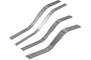 4-Piece Masonry Slicker Brick Jointer Set, Stainless Steel Tile Grouting Pressing Tools, Flat Head Finishers for Concrete Blo