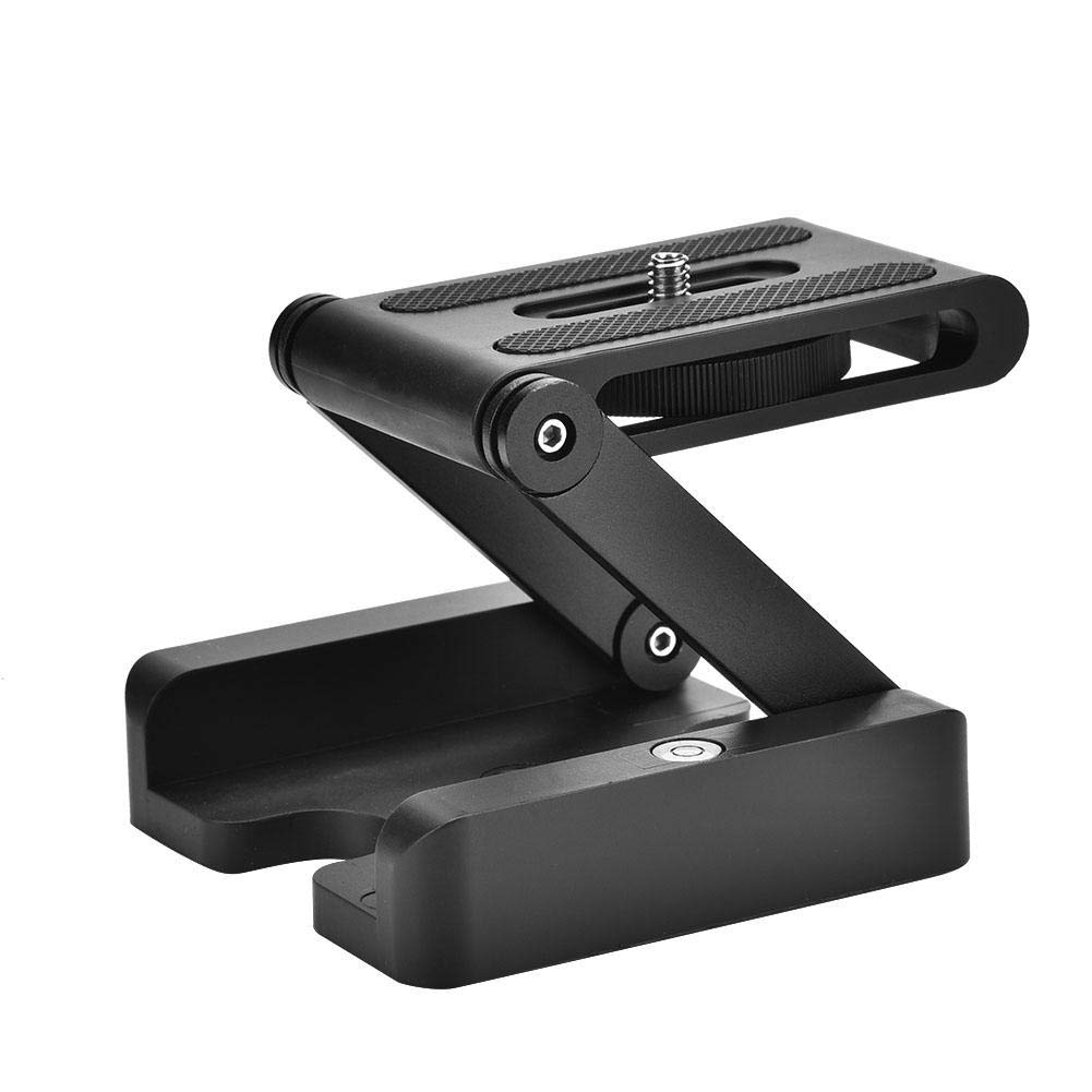Z Flexible Tilt Tripod Head, Aluminum Alloy Camera Bracket, Tilt Flexible Folding Tripod Head with Quick Release Plate Stand Holder, 1/4" Mounting Screw for DSLR Camera