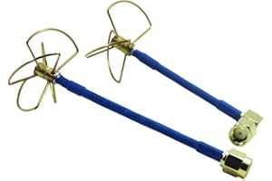 Anbee 2pcs FPV 5.8Ghz Circular Polarized Clover Leaf Antenna High Gain 5.8g Aerial Set RP-SMA Male Plug