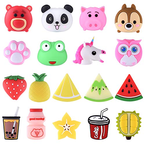 TUPARKA 18 Pcs Cable Protector for iPhone Charging Cable, Plastic Cute Fruit Drink Bottle Animal Unicorn Charging Cable Saver, USB Cable Saver Phone Accessory Protect Charger Cable - Thumbnail 7
