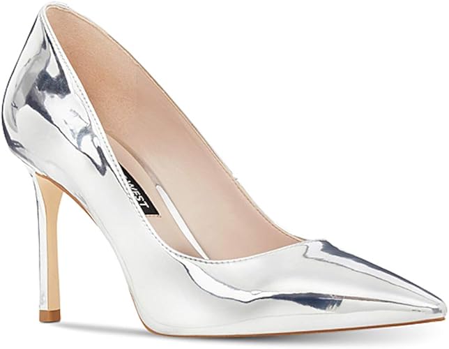 nine west silver shoes