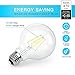 SHINE HAI G25 LED Vintage Filament Bulbs, 4W (40W Equivalent), 470 Lumens, 5000K Daylight White, 360° Beam Angle, E26 Base Globe Bulb, Pack of 6