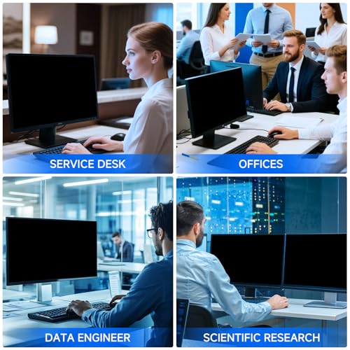 [2-Pack] Privacy Screen For Computer Monitor, 27-Inch 16:9 Aspect Ratio; Anti Spy/Bule Light/Glare And Eye Protection, 2 Install Ways Removable For Office, Airport, Cafe And Other Public Area; Diagonal 27 Inches, Width 23.53 Inches, Height 13.24 Inches