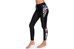 AXESEA Women's Swim Pants High Waisted Swim Leggings UPF 50+ Compression Pants Rash Guard Swim Tights Surf Leggings