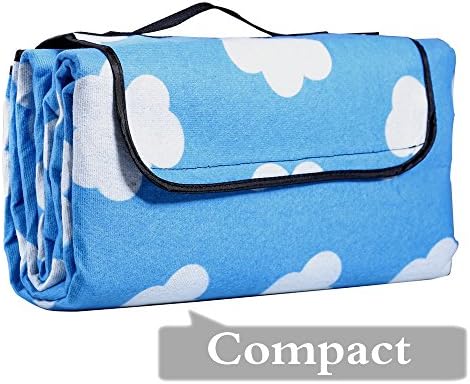 PURE PROTECTOR Picnic Blanket, Waterproof, Durable Handy Beach Picnic Lawn Mat with Strap for Camping Hiking Traveling Indoor & Outdoor Activities