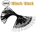 20PCS 18-Inch Black Long Quick Release Neck Lanyards Straps Strings for Phones, Cameras, USB Flash Drives, Keychains, ID Name Tag, Badge Holders or Other Portable items -Black