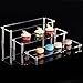 MyGift 3-Tier Rectangular Clear Acrylic Server Cupcake Dessert Display Stand Riser