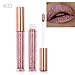 TOPBeauty Fashion Women Glitter Lip Makeup Waterproof Lip Gloss Nude Glitter Shimmer Focallure Lipstick Lip Kit #33