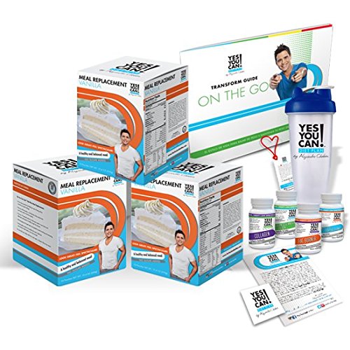 Yes You Can! Diet Plan Transform Kit On The Go: Meal Replacement Shakes, 30 Fat Burner Pills, 30 Appetite Suppressant Pills, 30 Colon Cleanser Pills, 30 Collagen Pills, 1 Bilingual Transform Guide (Spanish/english), 1 Shaker Bottle, 1 Yes You Can!™ Diet Plan Heart Shaped Band,1 Certificate of Success and 1 Yes You Can! Diet Plan Sticker (Vanilla, 30 Meal Replacement Shakes) Yes You Can! Diet Plan Transform Kit On The Go: Meal Replacement Shakes, 30 Fat Burner Pills, 30 Appetite Suppressant Pills, 30 Colon Cleanser Pills, 30 Collagen Pills, 1 Bilingual Transform Guide (Spanish/english), 1 Shaker Bottle, 1 Yes You Can!™ Diet Plan Heart Shaped Band,1 Certificate of Success and 1 Yes You Can! Diet Plan Sticker (Vanilla, 30 Meal Replacement Shakes)