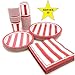 Oojami Serves 30 Complete Party Pack Red & White Stripes 9