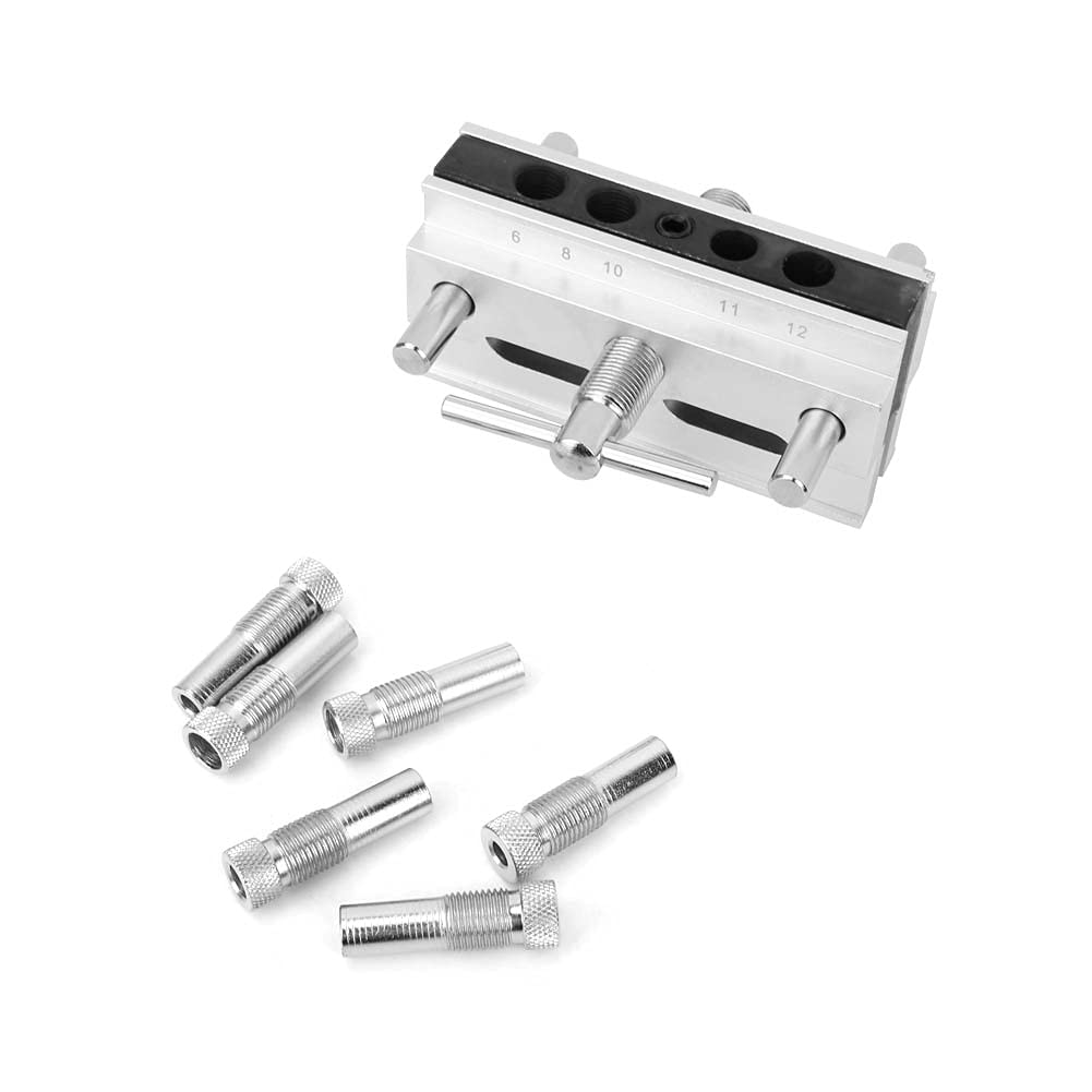 Self Centering Doweling Jig kit,Woodworking Positioning Nail Fixture Centering Locator, Hole Saw