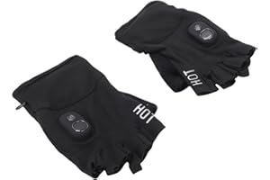 Zunate Rechargeable Fingerless Heated Gloves Stylish Cordless Electric Heated Gloves for Motorcycling Typing, 2