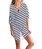 Bestyou Women's Bathing Suit Cover up Stripe Tunic Swimwear