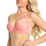 Angelina Womens Back-Smoothing Convertible Demi-Cup T-Shirt Bras (6 Pack)