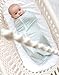 ergoPouch 0.2 Tog Swaddle and Sleep Bag, Mint Star, 3-12 Months