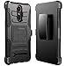 LG K20 Plus Case, LG K20 V Case, LG Harmony Case, LG Grace Case, JATEM [Belt Clip] Rugged Hybrid Dual Layer Kickstand Holster Combo + [2 Pack] HD Screen Protectors (Black/Black)