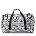 5 Cities Carry On Lightweight Small Hand Luggage Cabin on Flight & Holdalls (Aztec Black/White)