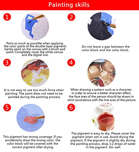 Lapoea Ölgemälde zum Selbermachen, Malen nach Zahlen, Malen für Erwachsene und Kinder, Kunsthandwerk für Zuhause… – Bild 7